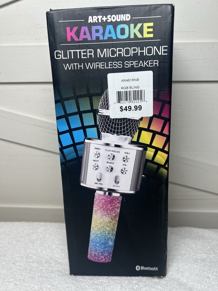 Glitter karaoke Microphone speaker rainbow