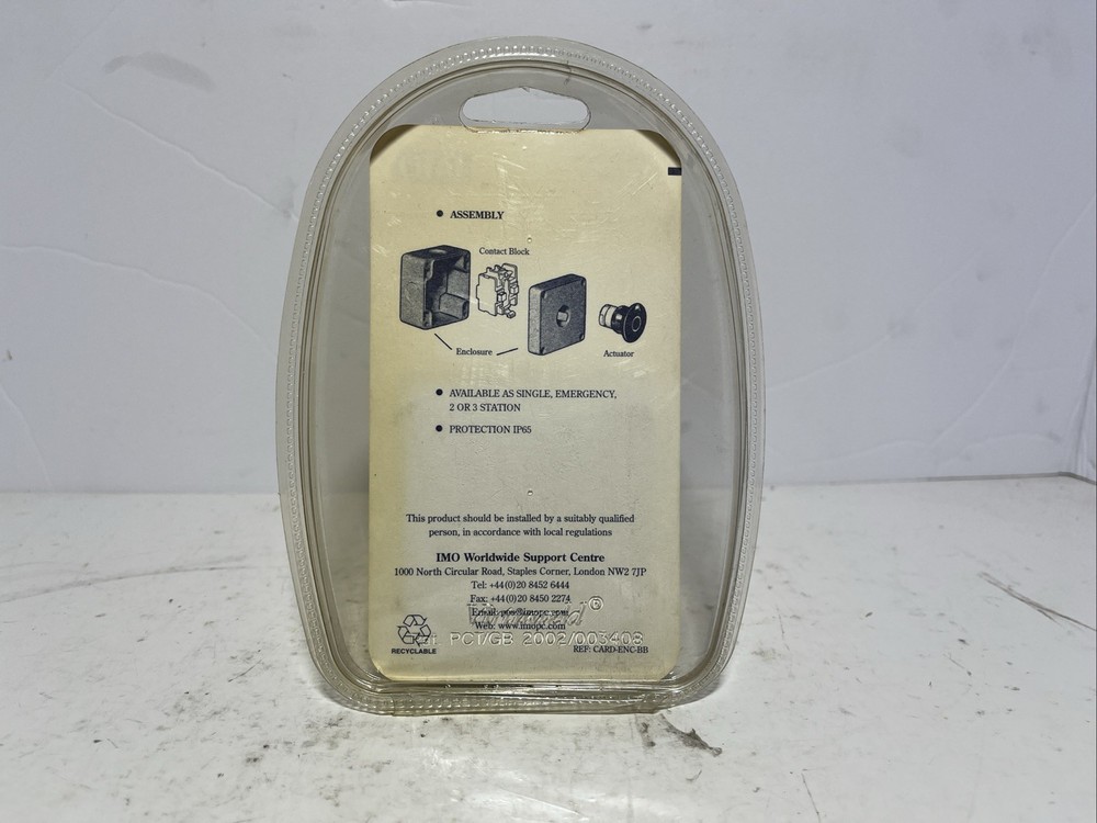 IMO Pacific EN02C Pushbutton enclosure, 1 hole, grey yellow