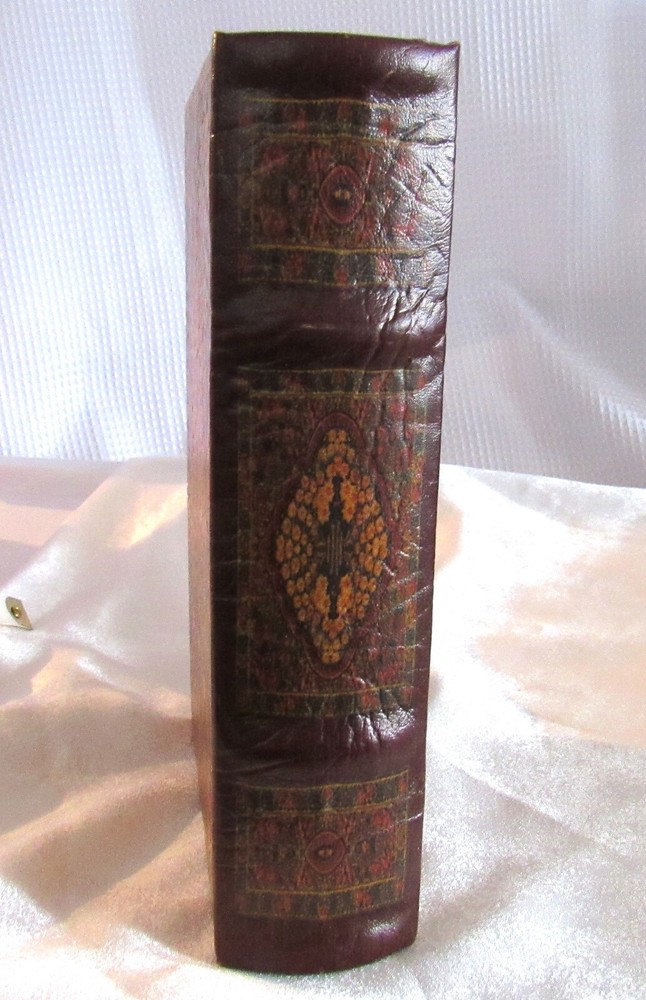 Faux Leather Book Safe Storage Box Magnetic Closure