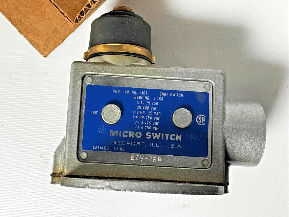 MICRO SWITCH BZV-2RN2 HONEYWELL LIMIT SWITCH - NEW OPEN BOX
