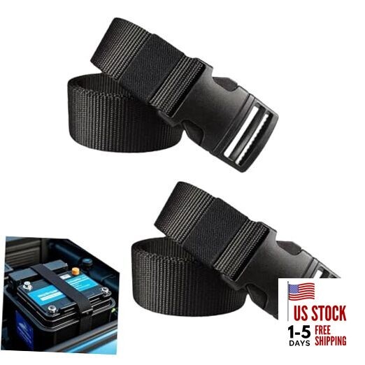 2 PCS Battery Tie Down Strap Hold Down Kit, Multi-functional Adjustable Nylon