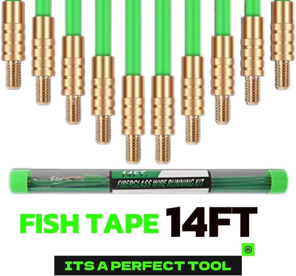 Fiberglass Running Electrical Wire Glow Rods Wire Pulling with 8 Different 14FT