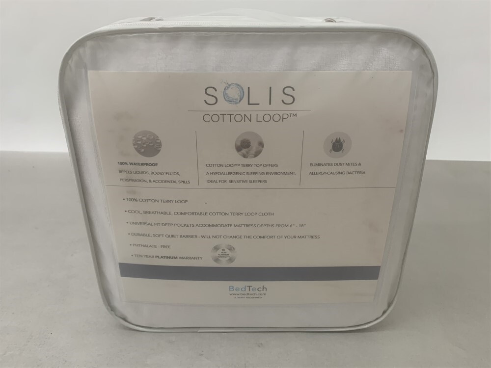 BedTech Solis Cotton Loop Terry Loop Mattress Protector California King