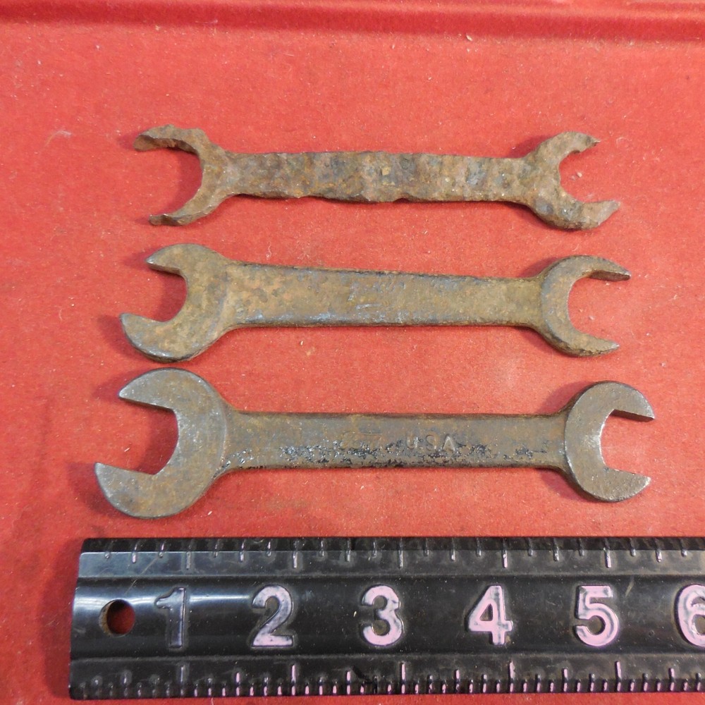 3 VINTAGE FORD OPEN END WRENCHES #O/H