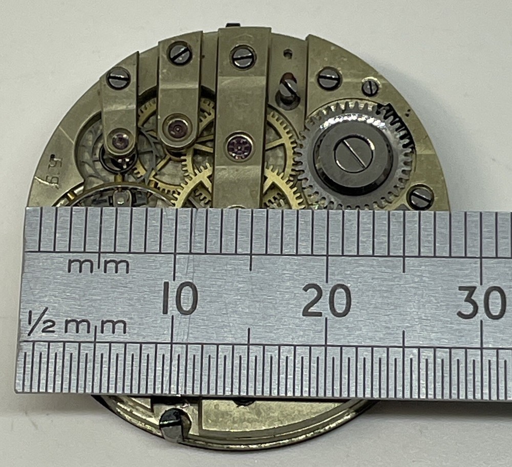 RUSSIAN POCKET WATCH MOVEMENT /Pretty Dial / Runs