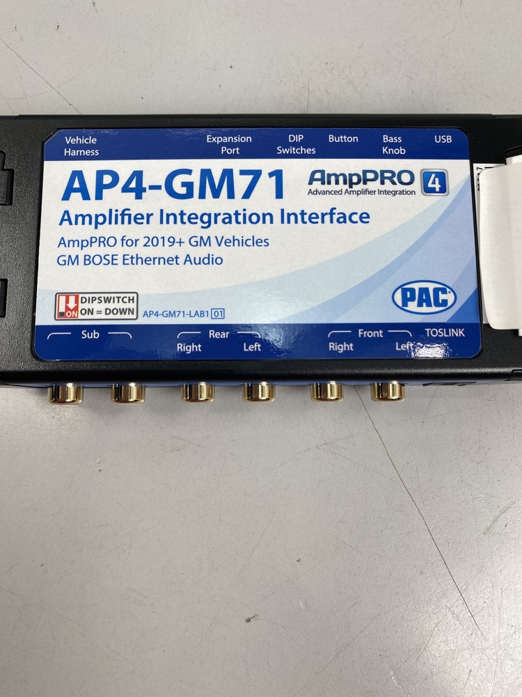 PAC Audio AmpPRO 4 Amplifier Integration Interface Select Chevy+GMC 2019-2024