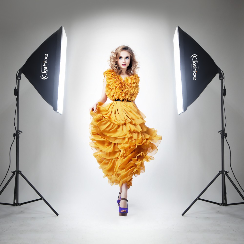 Softbox Lighting Kit, Photo Equipment Studio Soft box 20" x 27", with E27 Socket