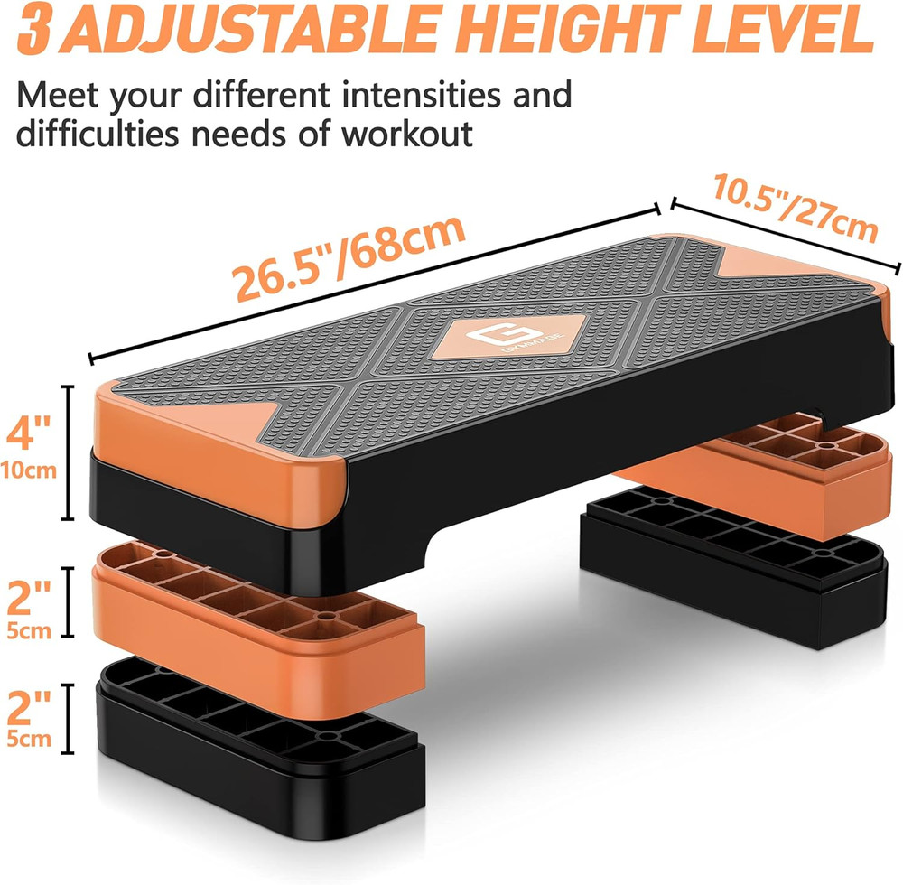 Aerobic Exercise Step, Adjustable Aerobic Stepper for Exercise, Workout Step Pla