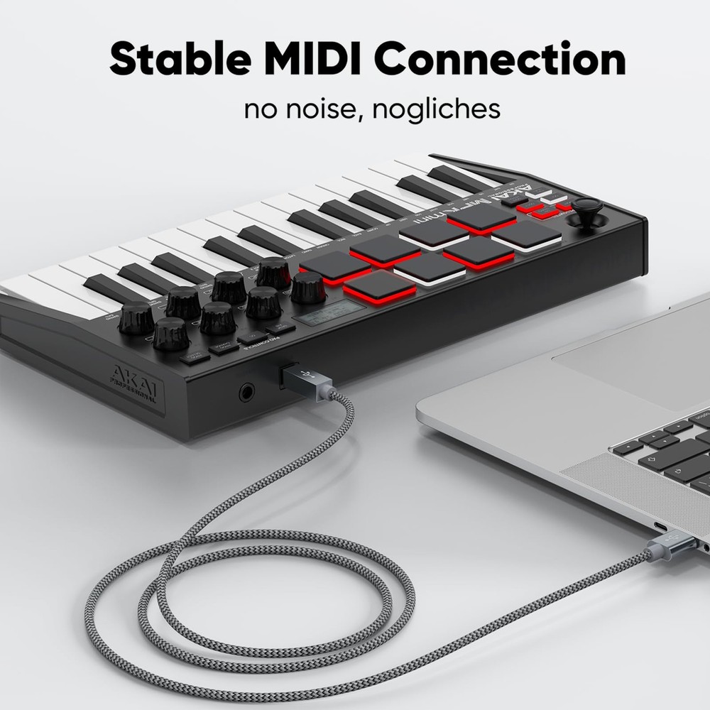 USB Printer Cable 2-Pack, 6 FT USB2.0 Type A-B High Speed 6FT, Grey