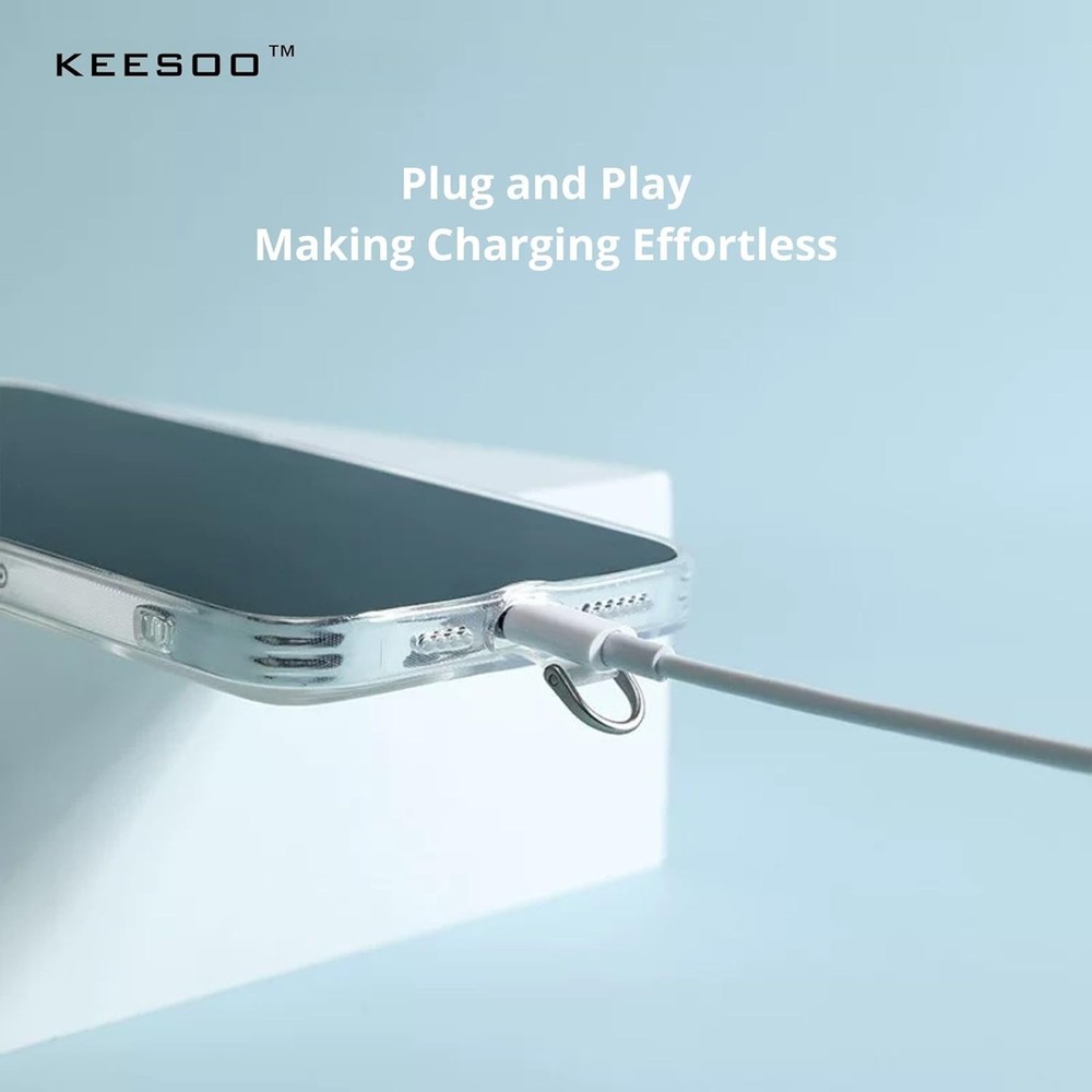 360° Rotatable Clear TPU Phone Tether Tabs for Lanyards 2 Pack