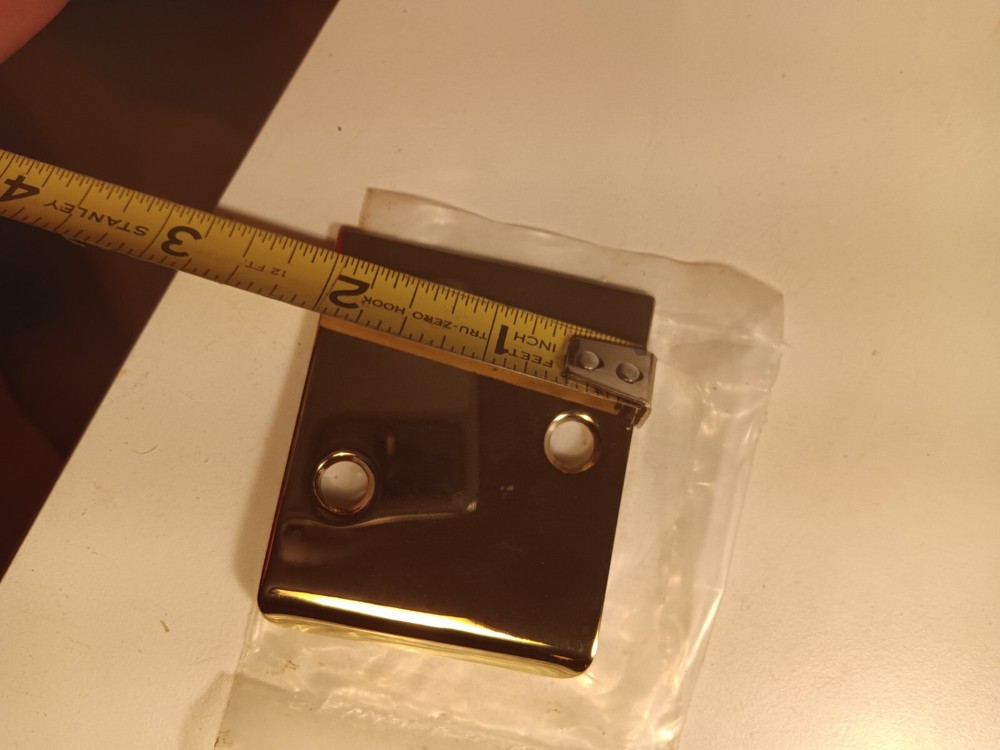 Solid Brass Extension Strike Plates 2 1/4 By 2