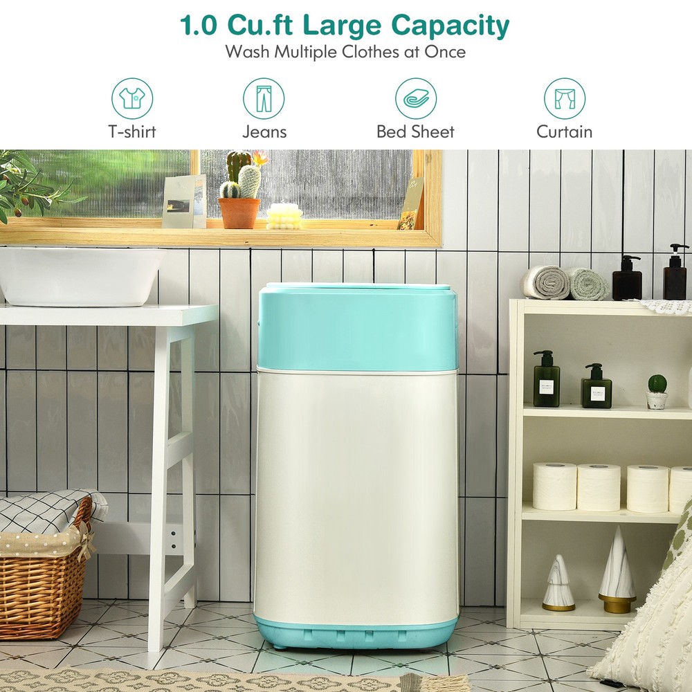 Costway 8lbs Portable Fully Automatic Washing Machine W/ Drain Pump