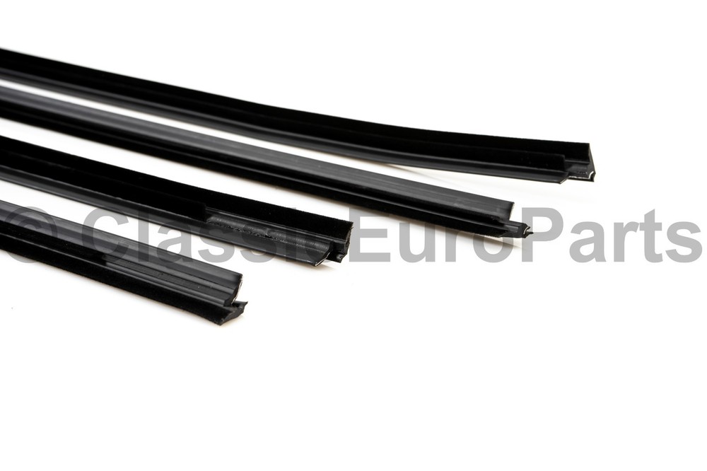 Front Rear side window outer seals weatherstrip scraper for BMW E30 Convertible
