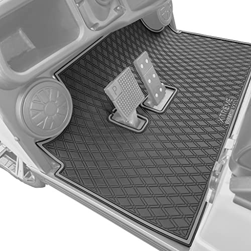 Xtreme MATS Evolution Golf Cart Floor Mat, Full Coverage Golf Cart Grey Trim