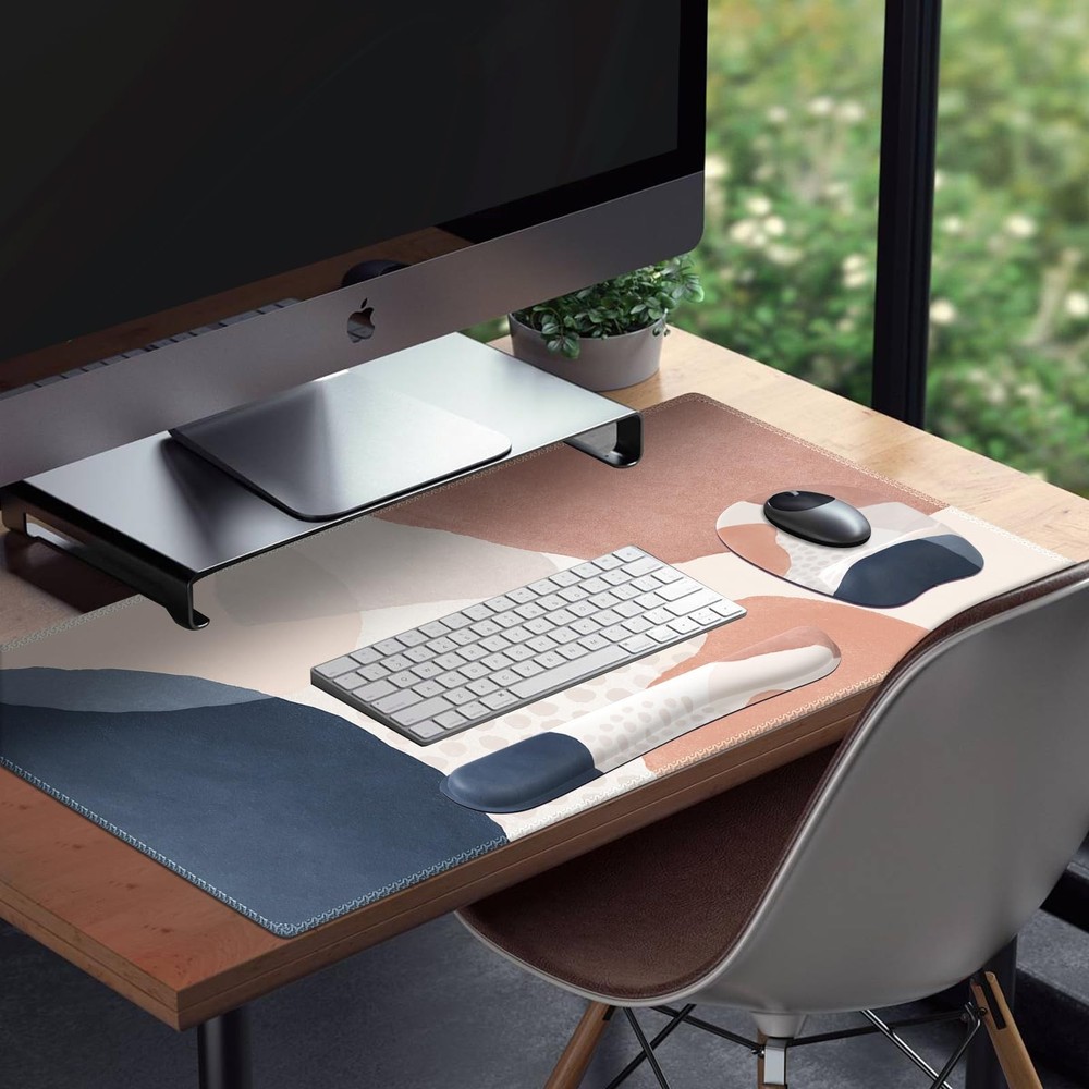 Boho Desk Mat, Large Mouse Pad Set, Desk Pad for Keyboard and Mouse, Computer...