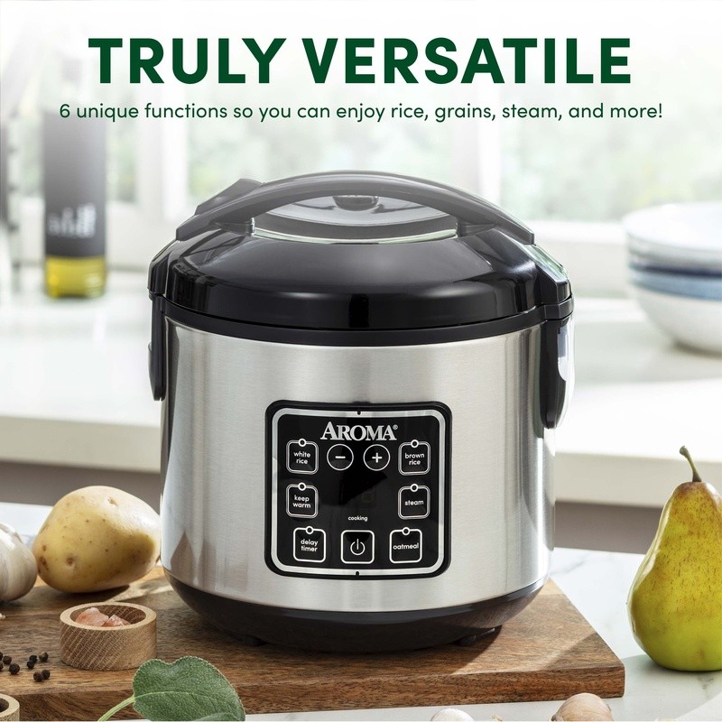 Digital Rice Cooker 8Cup Food Steamer Automatic Keep Warm Nonstick Ceramic New