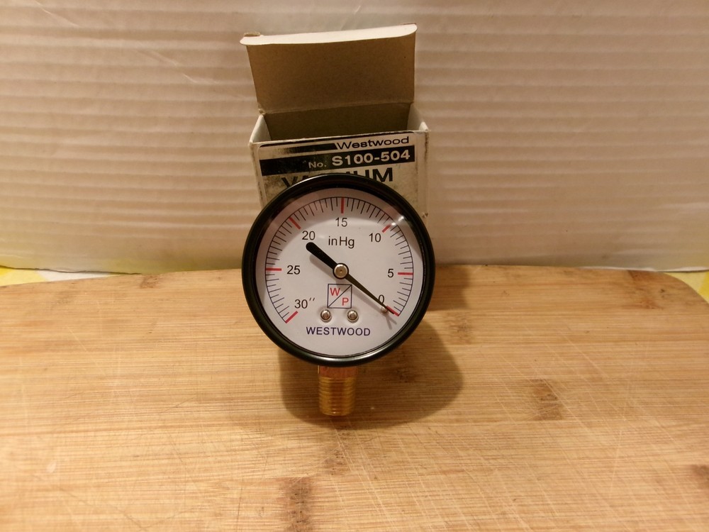 Westwood Vacuum Gauge 1/4"  NOS
