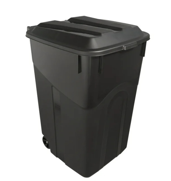 (2-Pack) Hyper Tough 45-Gallon Heavy-Duty Plastic Trash Can, Black