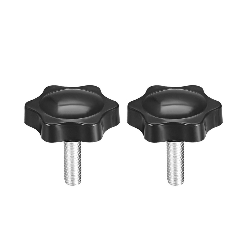 2pcs M6 ×20mm Male Thread Star Screw Knobs Lock Handle