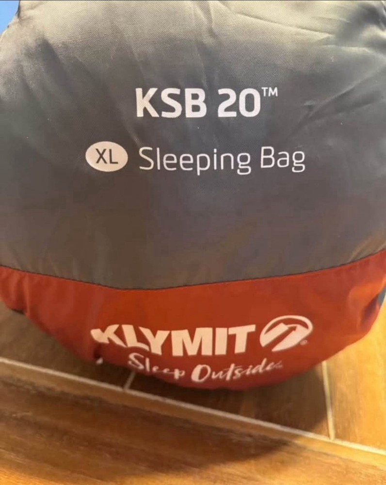 Klymit KSB Sleeping Bag 20 Degrees Rust Red/Grey extra large
