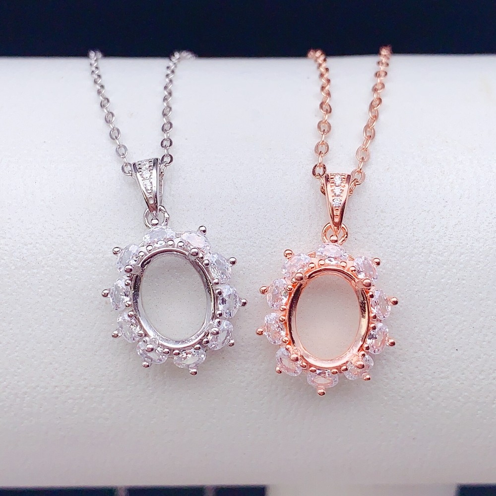 Silver 925 pendant empty setting, DIY blank setting YD108