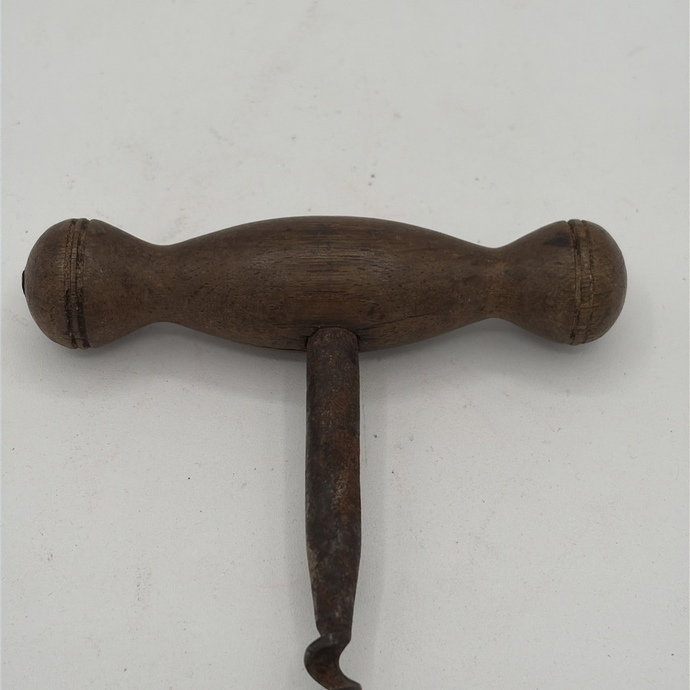 Vintage Wood Corkscrew 4.5”