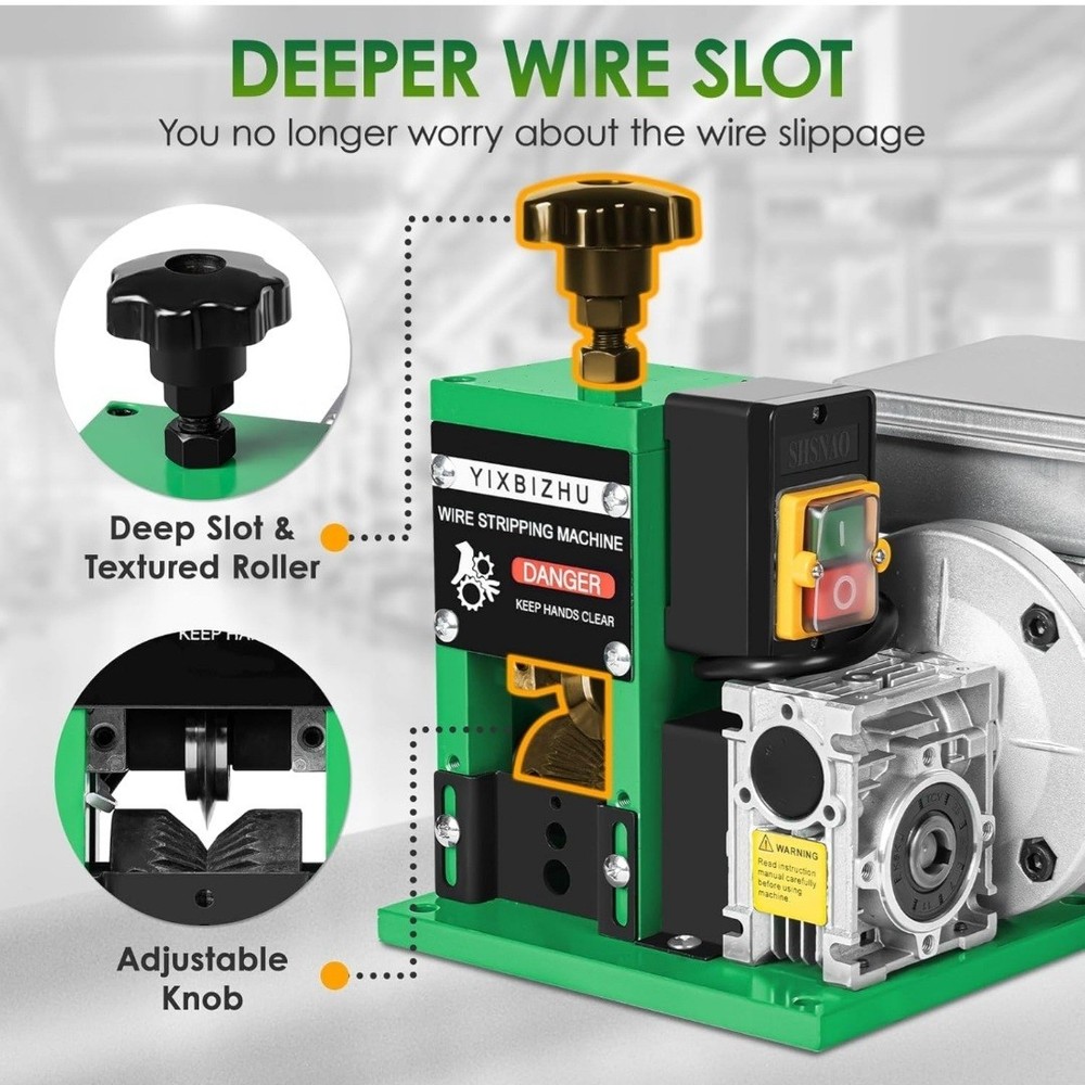 160W Electric Wire Stripper Machine, 30 m/min Automatic Cable Stripping Tool