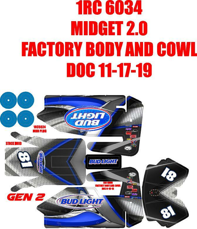 1RC MIDGET WRAP ARMOUR BUD THEME