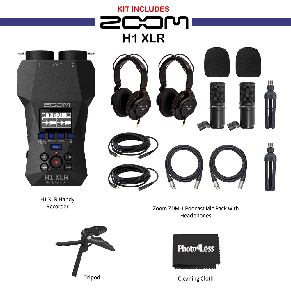Zoom H1 XLR Handy Recorder Bundle