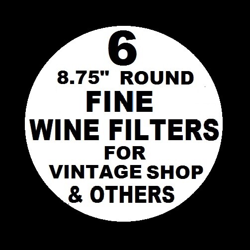 6 WINE FILTER PADS POLISH 8.75" ROUND FOR VINTAGE SHOP VINAMAT PLATE FILTERS USA