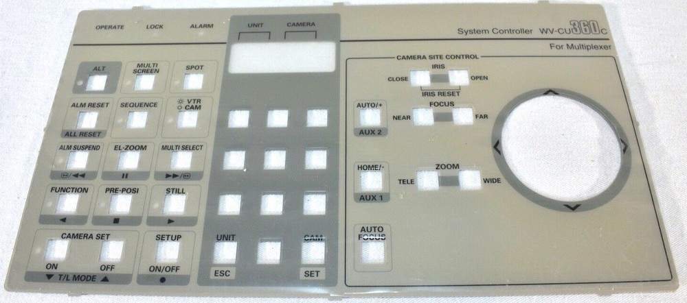PANASONIC WV-CU360C System Controller Face Plate + FAST SHIPPING!!!