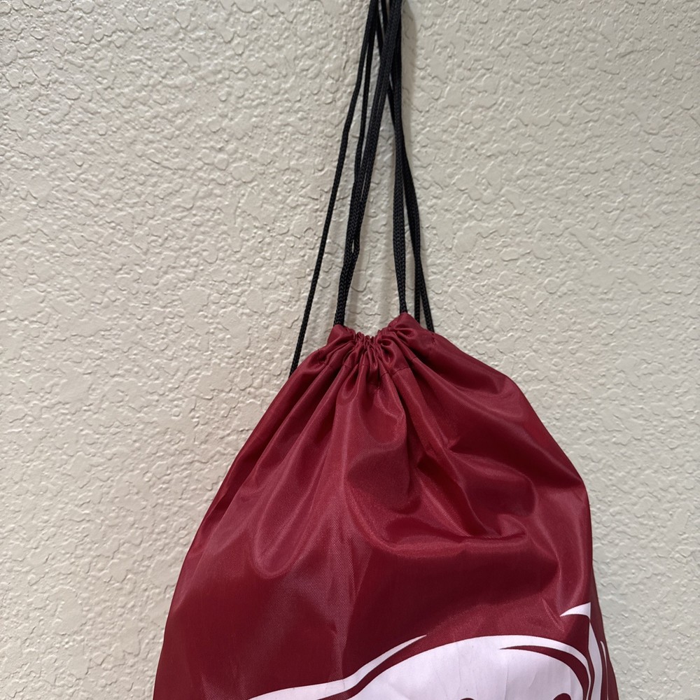 Dr Pepper Drawstring Backpack Maroon Cinch Bag 17”