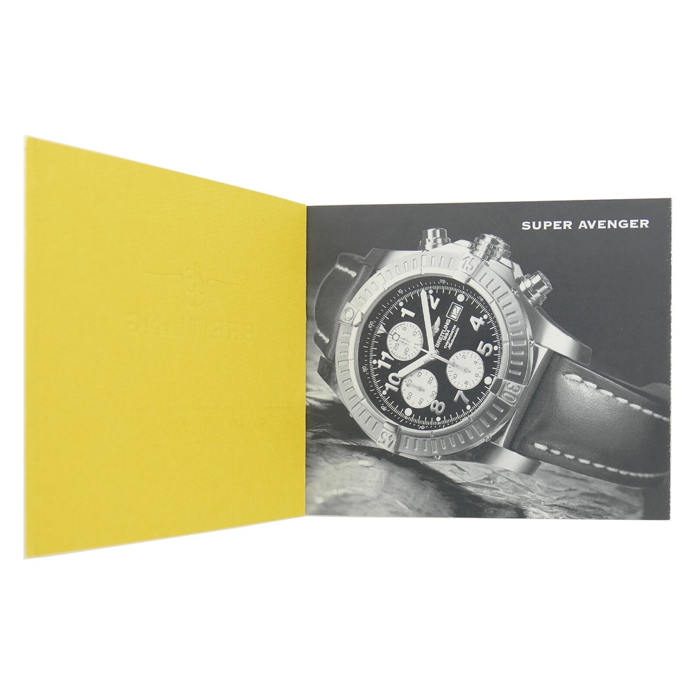 BREITLING AUTHENTIC SUPER AVENGER INSTRUCTION MANUAL BOOKLET