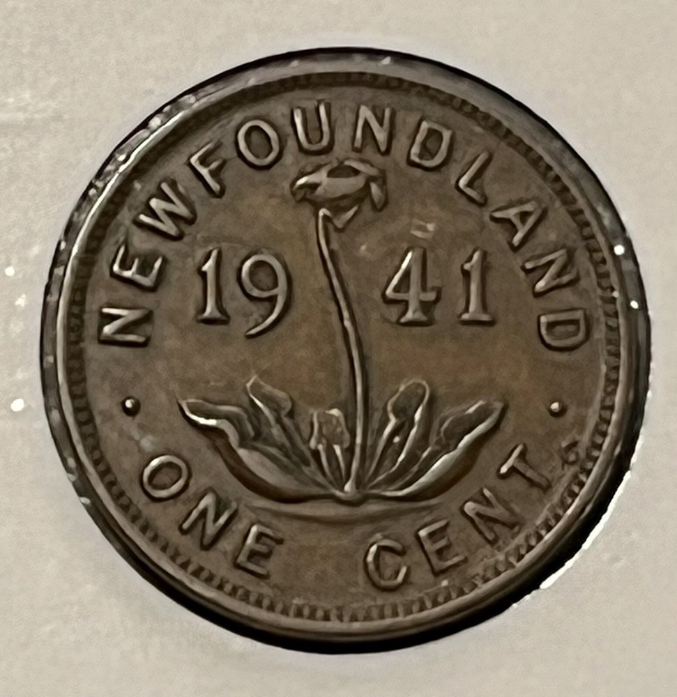 1941-C CANADA NEWFOUNDLAND SMALL CENT NICE DETAILS