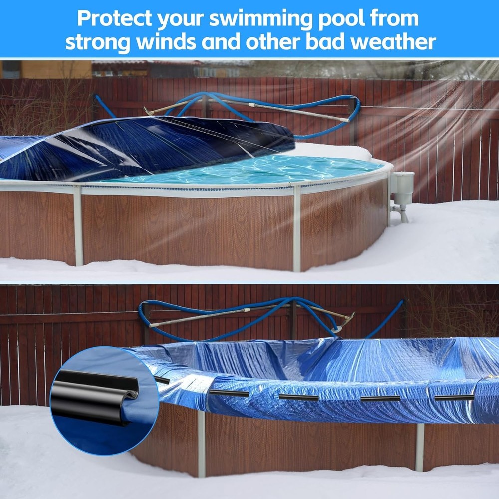 60Pcs Winter Pool Cover Clips 4.7 x 1.2 x 0.63 inch, Black-60 pcs cover clips