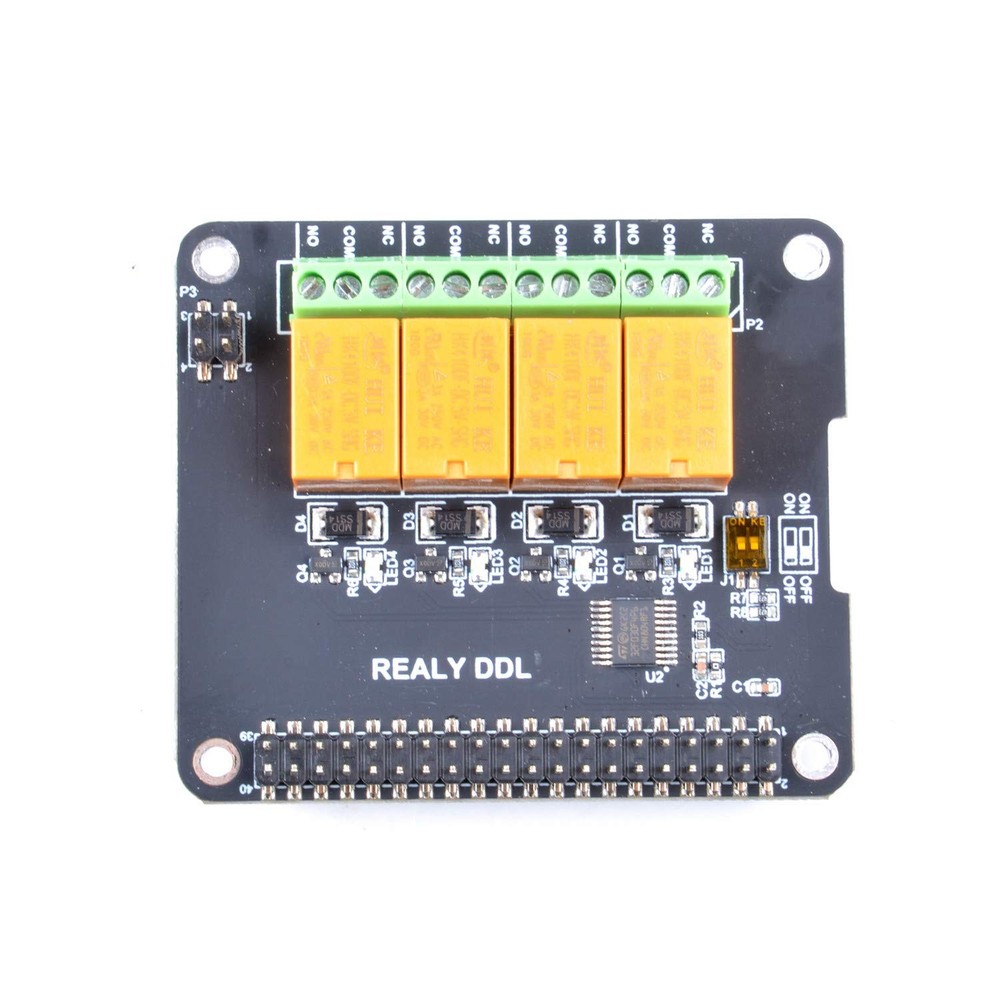 4 Channel Power Relay Board Module For Raspberry Pi 4B/3B+/3/2B Programmable