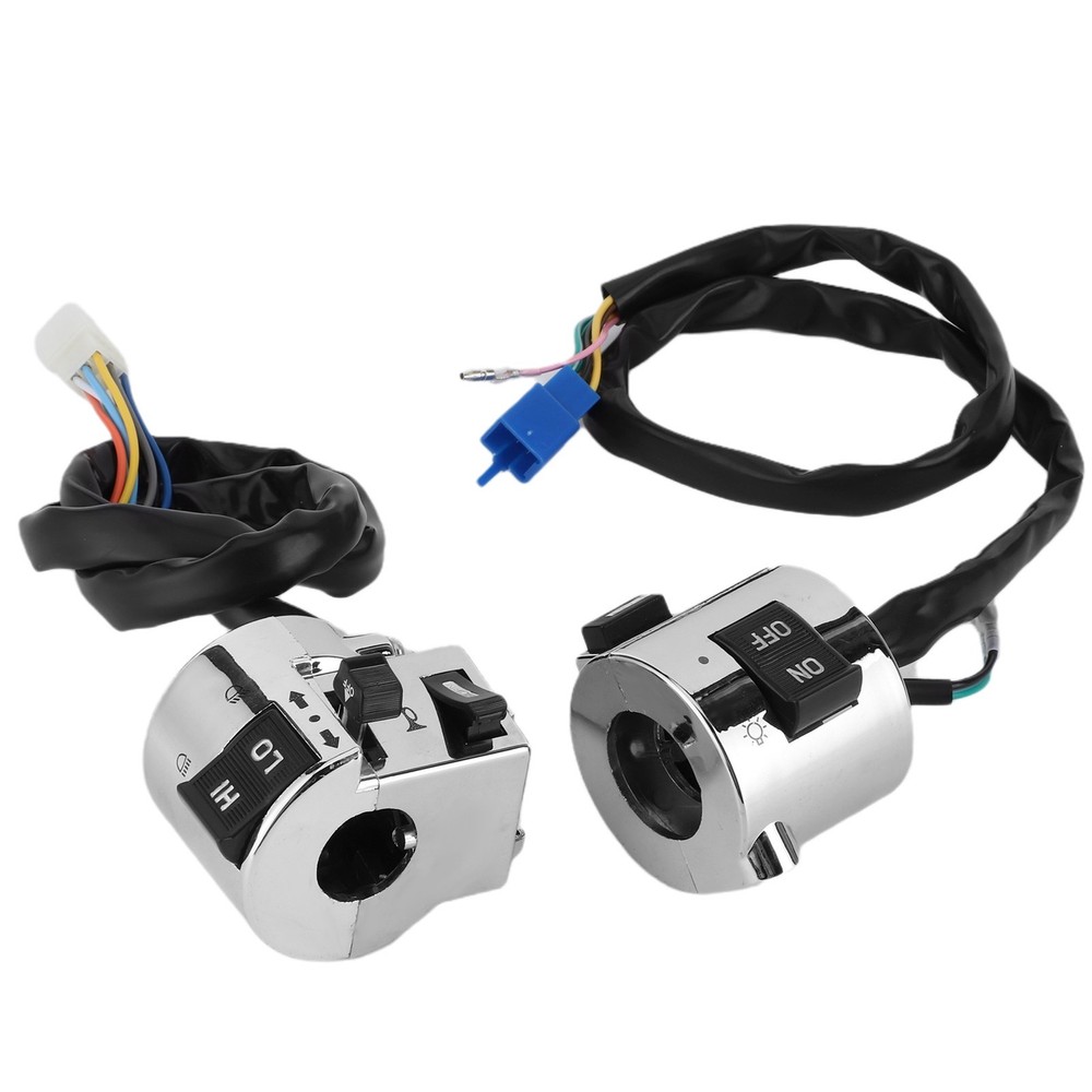 2pcs Motorcycle Steering Wheel Switch Control Button For Flashlight Hoop 25mm