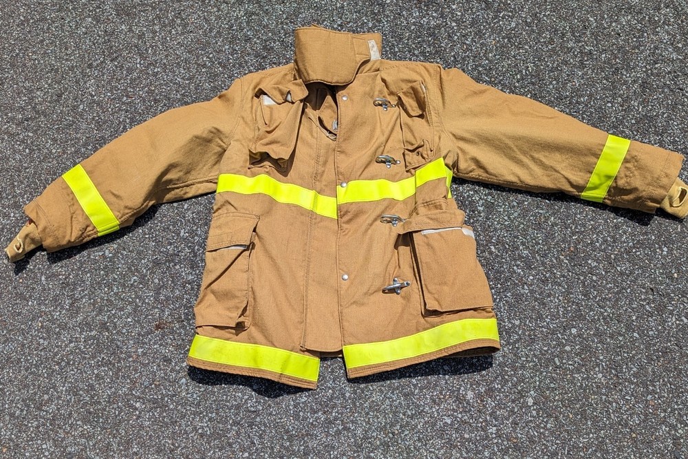 Fyrepel Large Turnout Jacket Reflective Mfg 08/2000 Reflective Firefighter EUC