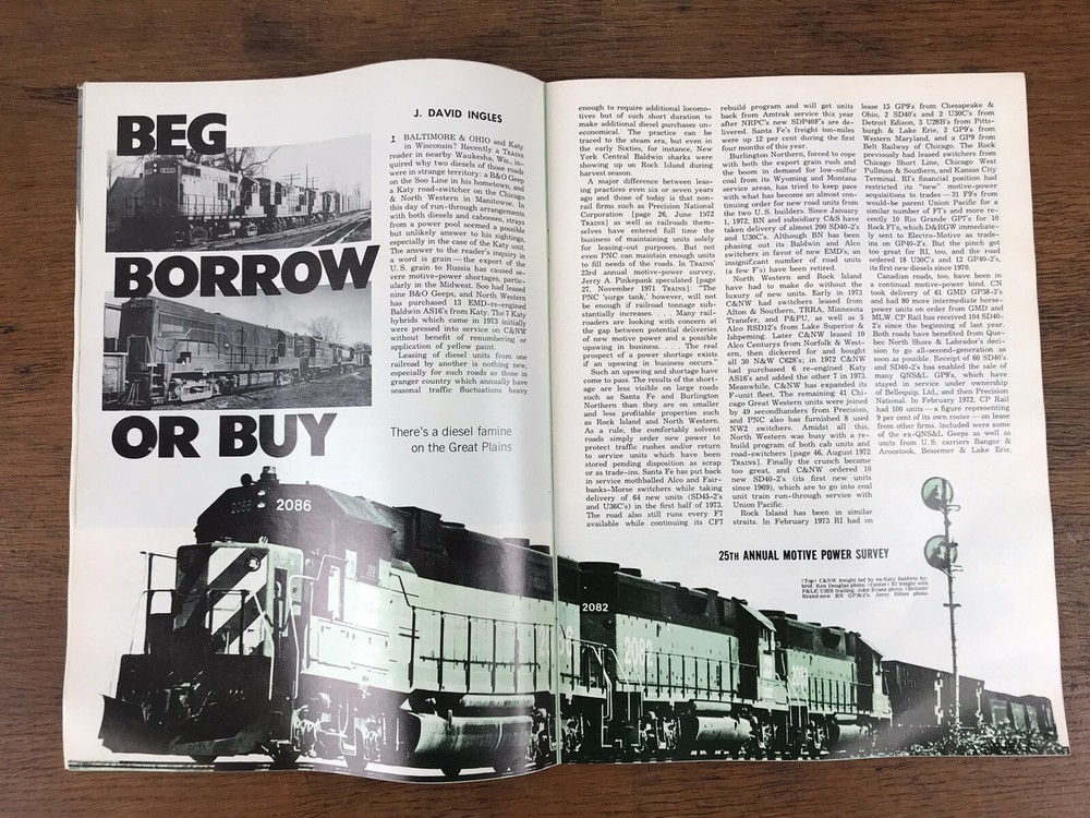 Vintage Trains Magazine September 1973 Issue