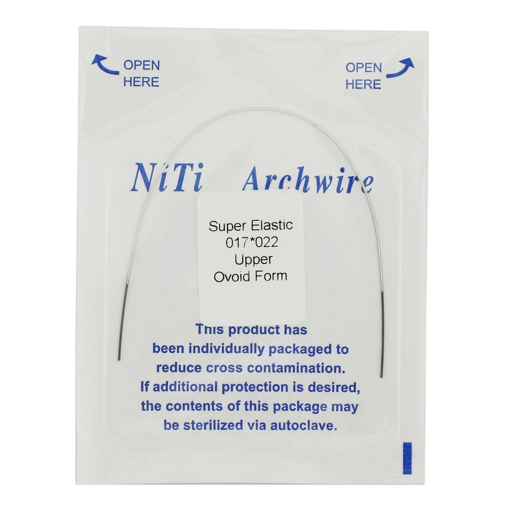 Dental Orthodontic Super Elastic Niti White ArchWire Round Rectangular Ovoid U/L