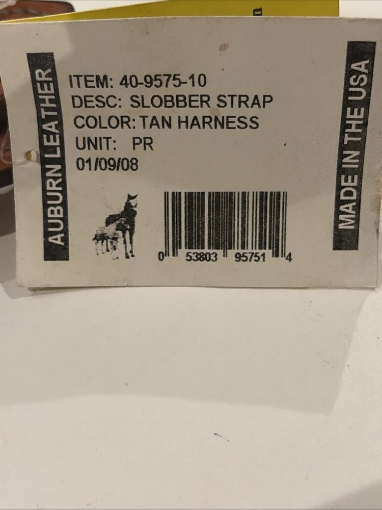 Auburn Leather Slobber Strap Pair New