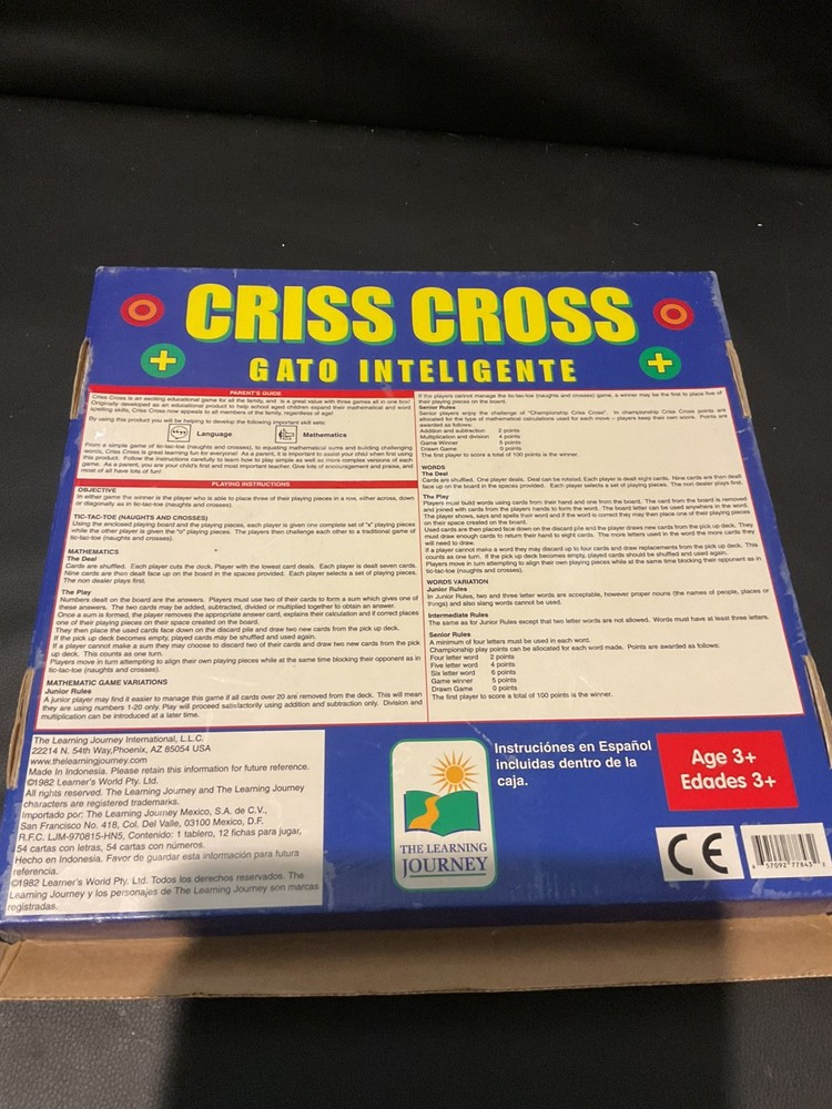 The Learning Journey Criss Cross Retro Complete Game