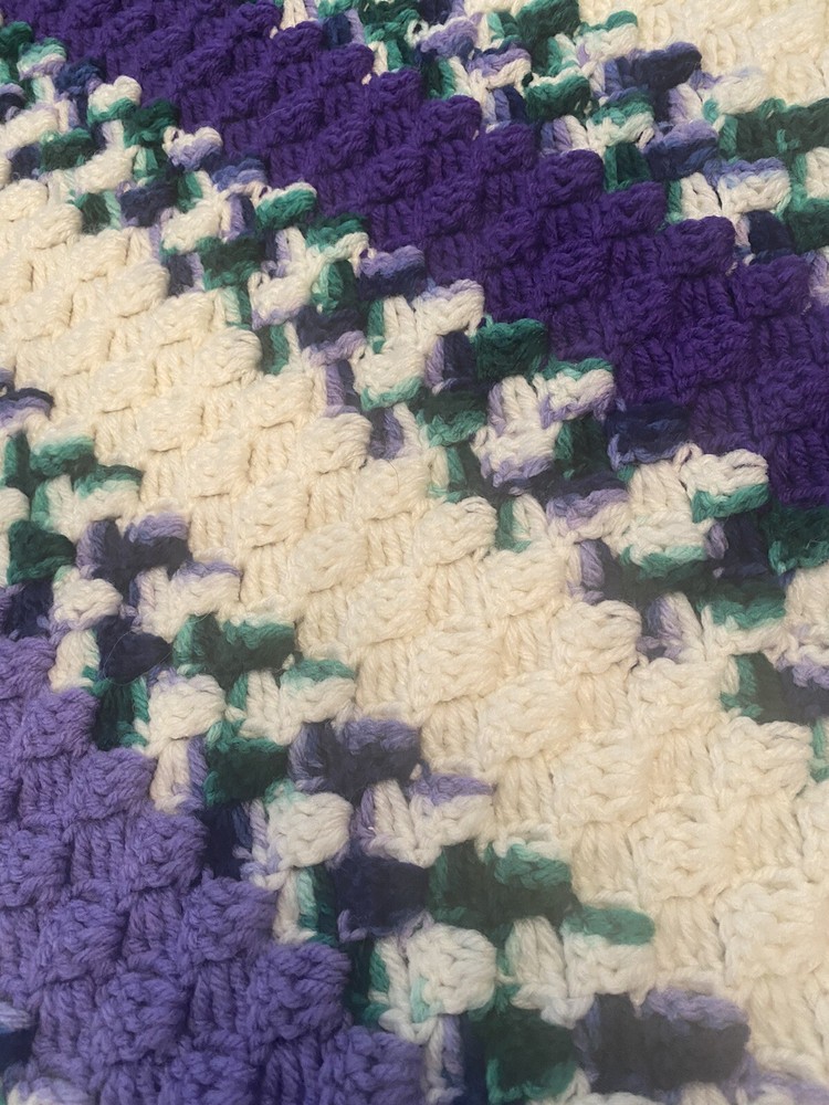 Beautiful crocheted afghan 63 x 50