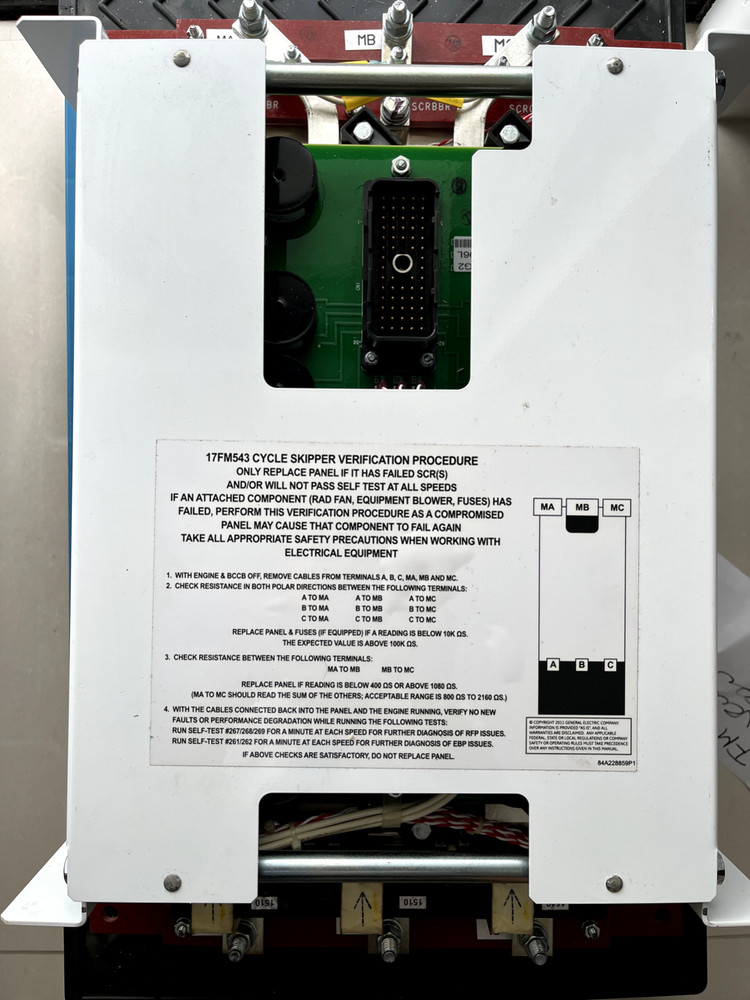 GE locomotive panel  17 FM 543 B 4