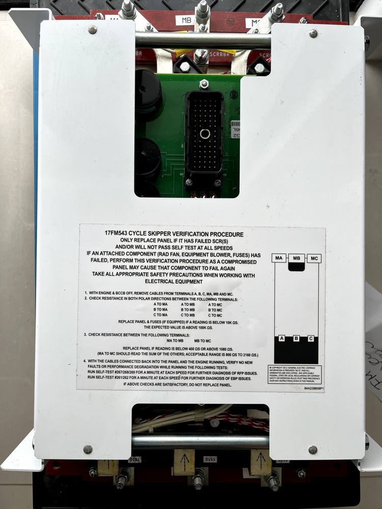 GE locomotive panel 17 FM 543 B 4