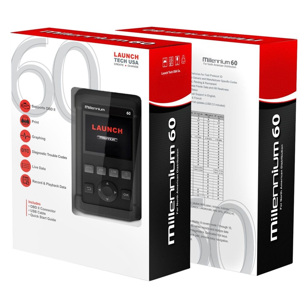 Launch USA Millennium 60 Advanced Recording OBDII Code Reader (301050342)