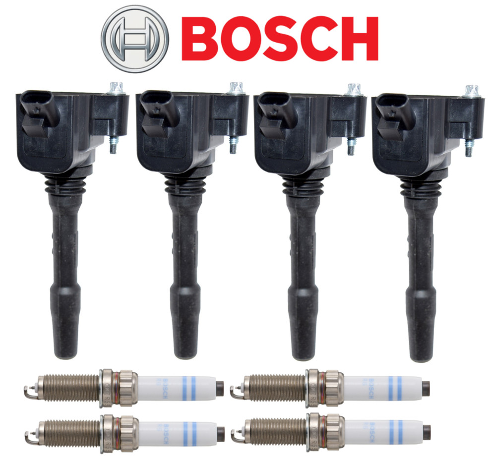 OEM Ignition Coil + Spark Plug Double Platinum (4sets) Bosch for BMW Mini 14-20
