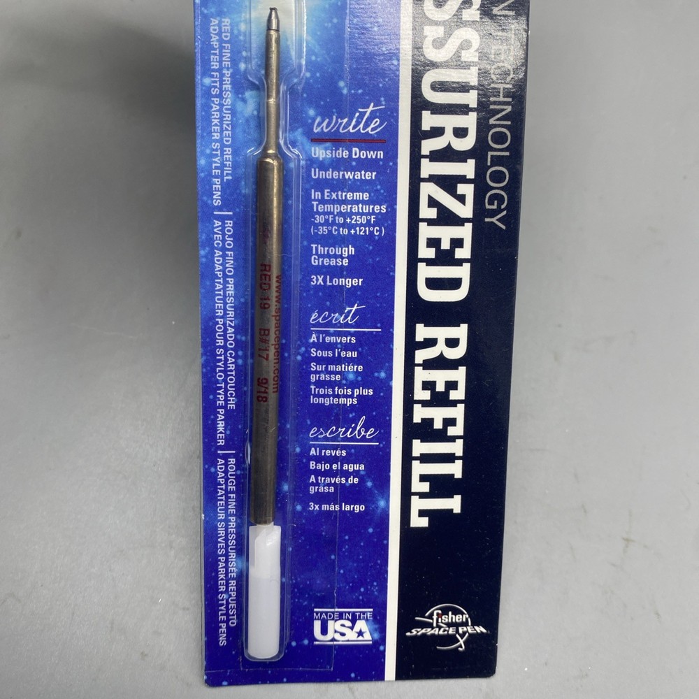 Fisher Space Pen SPR Series Red Ink / Fine Point Refill #SPR2F Pressurized