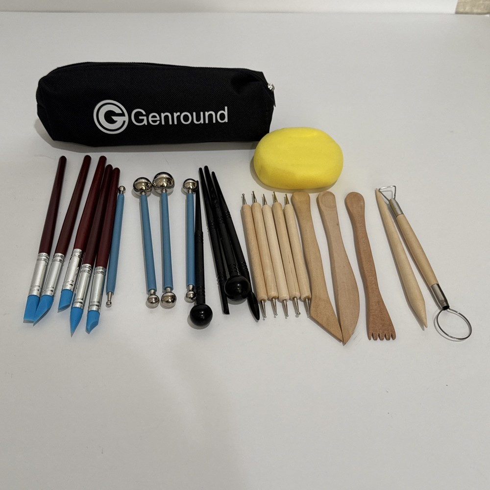 Polymer Clay Tools, Pottery  tool, Modeling Clay Sculpting Tools Set 24 Pcs New