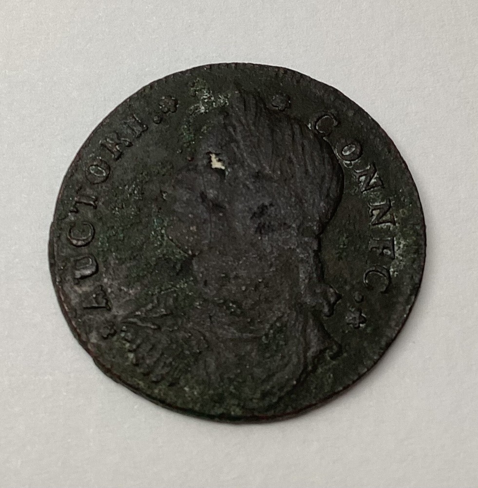 1787 Connecticut Copper 1/2P Draped Bust Left